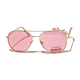 Assorted Aviator Floral Embellished Sunglasses