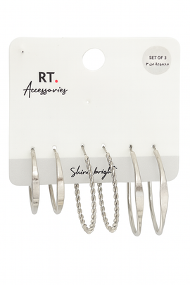 3 Pcs Earring Set