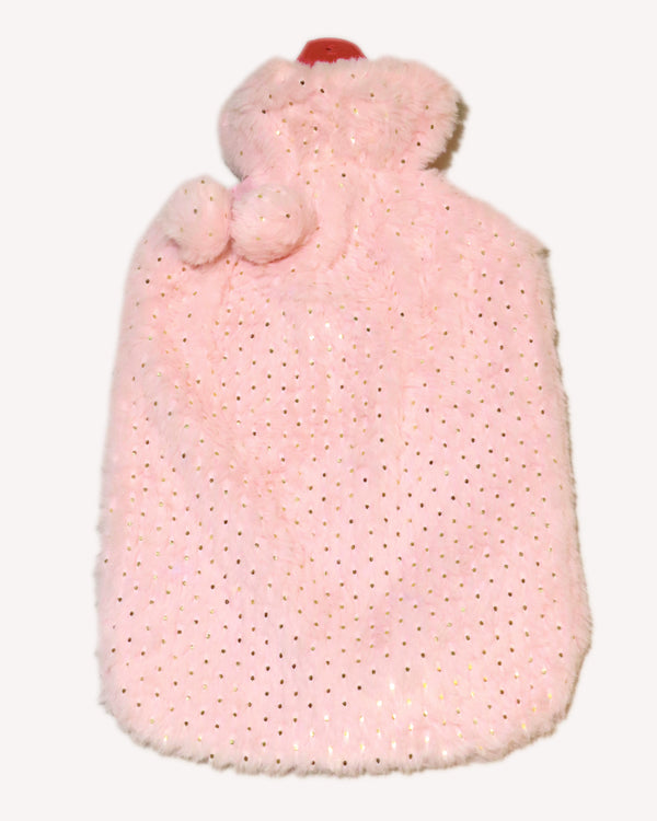 Beige Blue 2L Hot Water Bag With Kintted Cover