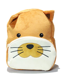 Brown Character Faux Fur Backpack | School Bags