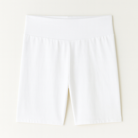 White Biker Short - 0