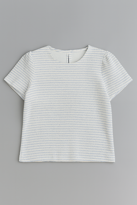 Blue Allover Stripes Casual Sets Blue - 0