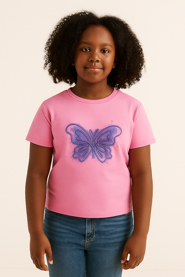 Pink Drop Shoulder Rope T Shirts Pale Pink