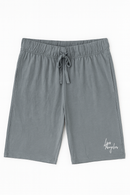 Grey T Shirt And  Pyjama Shorts Set-2