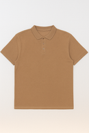 Solid Polo Shirt Brown-2