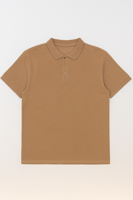 Solid Polo Shirt Brown - 0