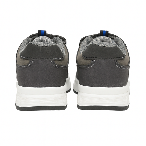 Grey Material Block Sneakers