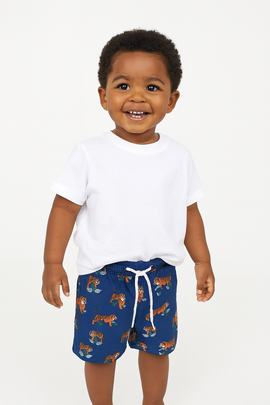 Blue Tiger Aop Swim Shorts