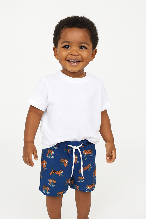 Blue Tiger Aop Swim Shorts