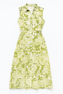 Printed Sleeveless Belted Dress-2