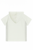 Junior Boys Ivory Hoddie Short Sleeve T Shirt Ivory-3