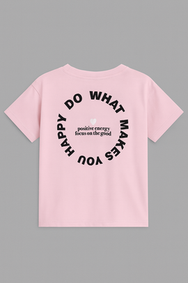 Pale Pink Drop Shoulder T Shirt - 0
