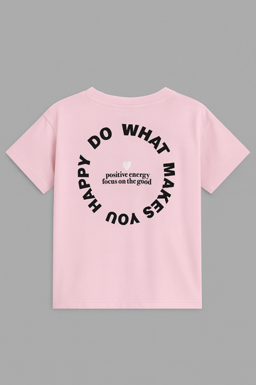 Pale Pink Drop Shoulder T Shirt - 0