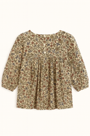 Floral Blouse With Lace At Neck Assorted-3