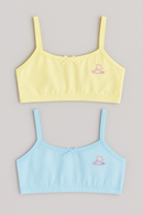 Lt Blue Yellow 2Pcs Pack Bra Assorted-1