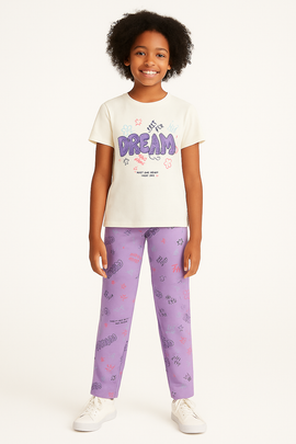 White Dream S S Pajama Sets Assorted