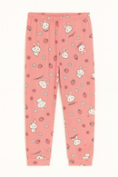 Pink Bunny Print Yummy Fabric Pajama Sets Assorted-3
