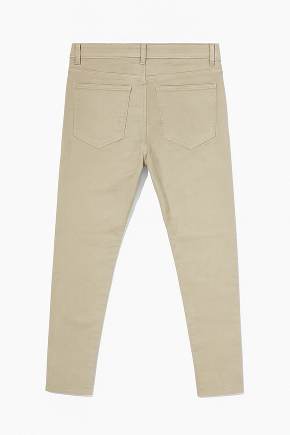Color Denim Jeans Beige