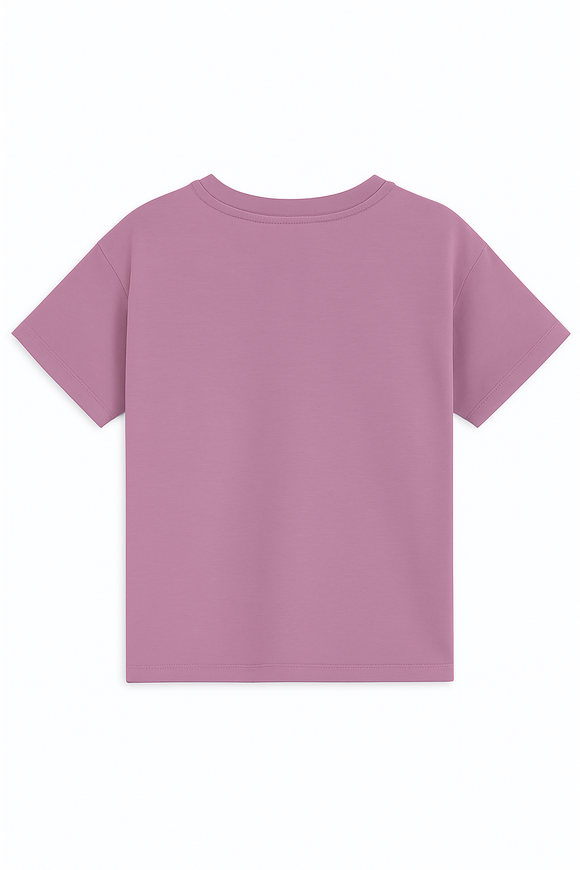 Pink Highneck Scuba Top Pale Pink