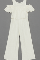White Jacquard Jumpsuit-2
