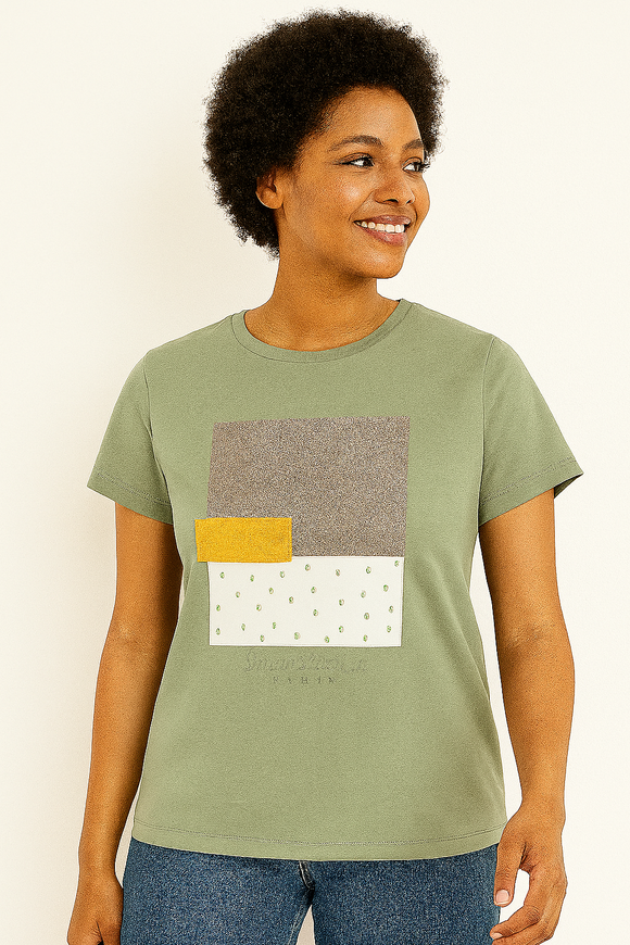 Grey Studio Foil T Shirt Mid