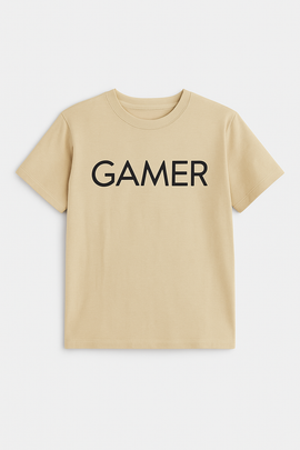 Beige Gamer Hd Print Tee - 0