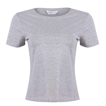Redtag Grey Crew Neck T-Shirt for Women