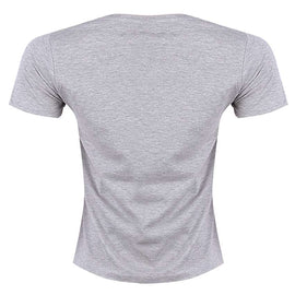 Redtag Grey Crew Neck T-Shirt for Women