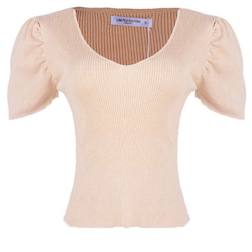 Redtag Beige Formal Jersey Tops for Women