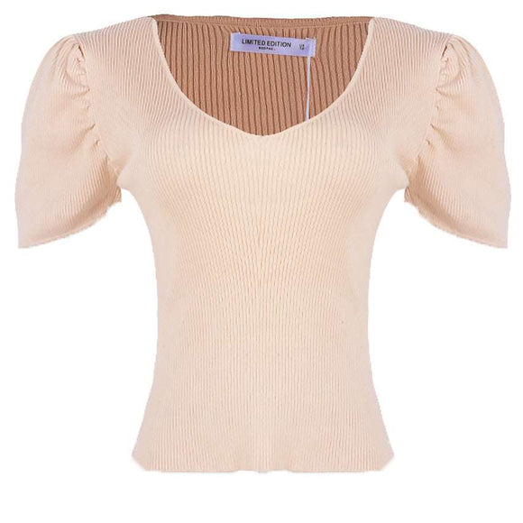Redtag Beige Formal Jersey Tops for Women