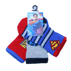3 Pack Superman Socks  Assorted 2 4 Years - 0