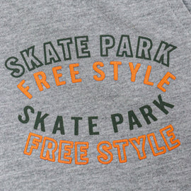 Grey Marl Jogpant With Print - 0