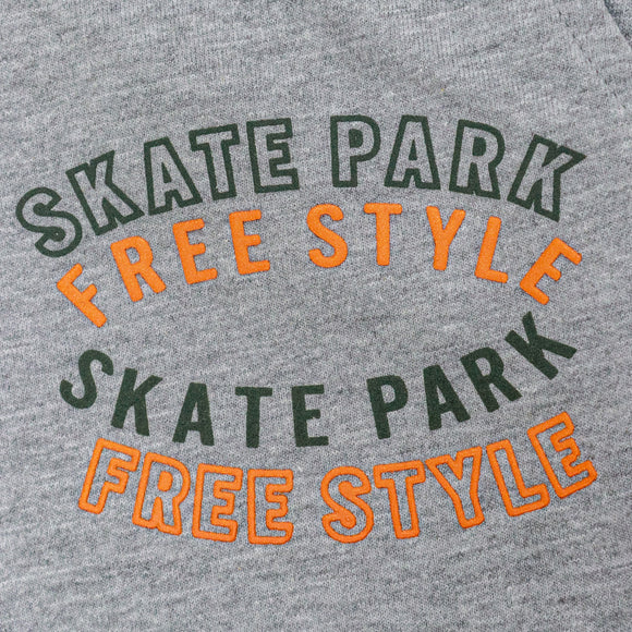 Grey Marl Jogpant With Print