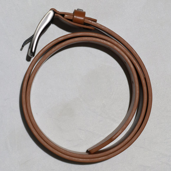 Brown Tetxured Belt With Twist Buckle