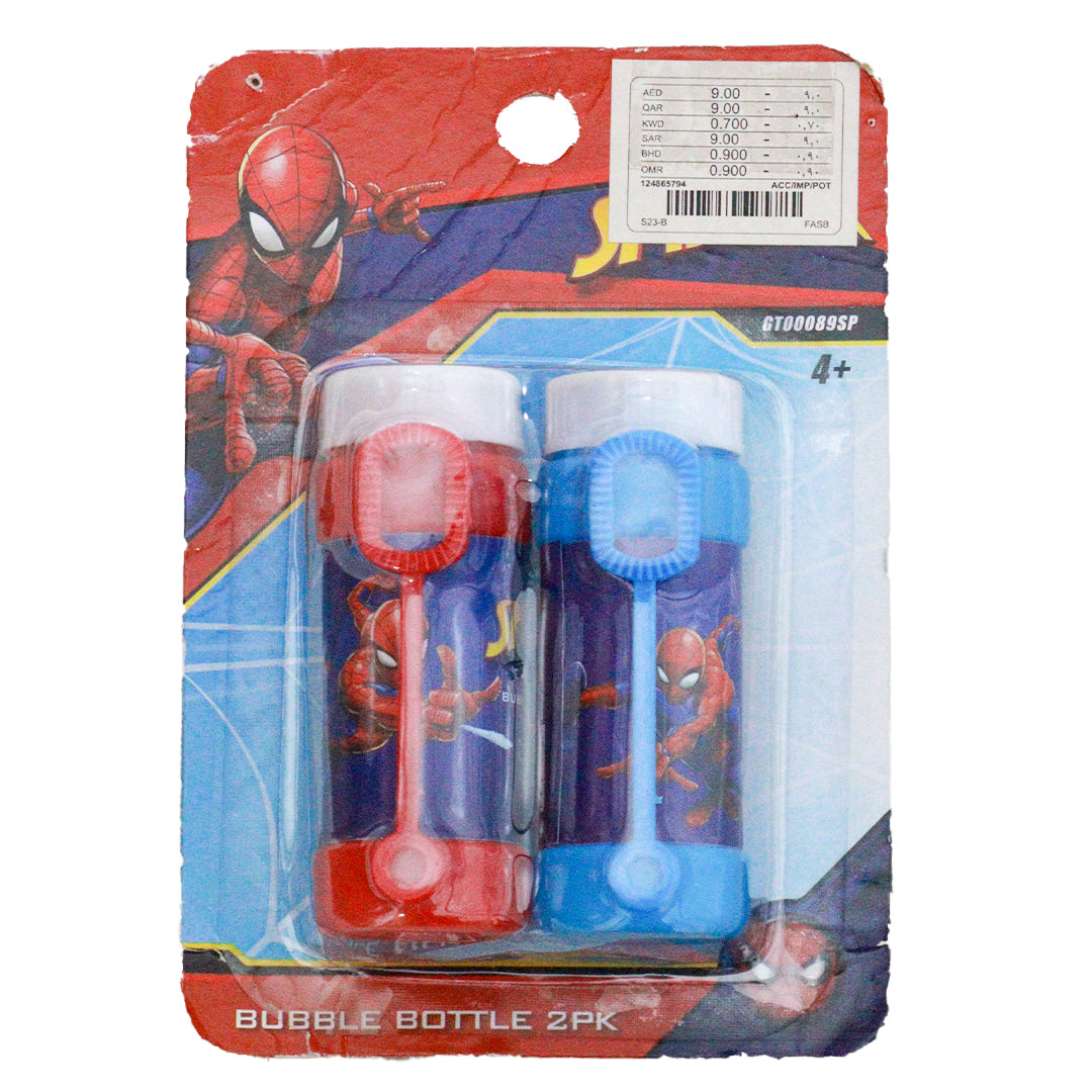 Red Spiderman Bubble Bottle 2Pcs Set - 0