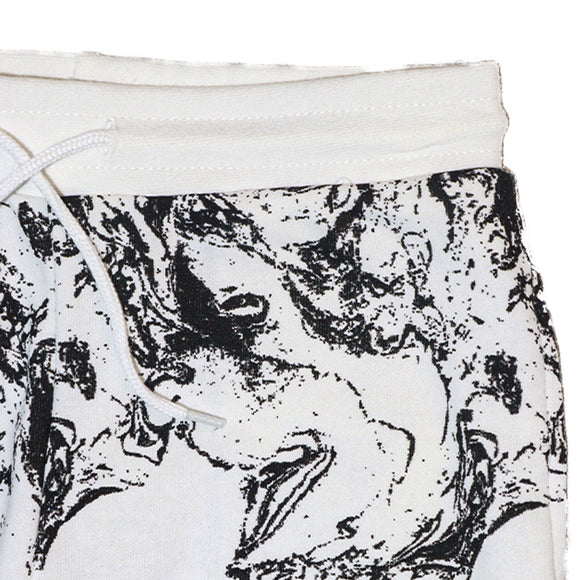White Print Active Pants