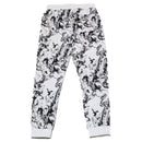White Print Active Pants-1