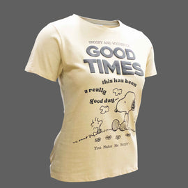 Beige Printed T Shirt - 0