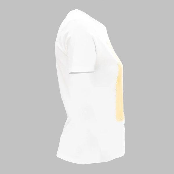 White Embellished T Shirt