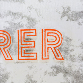 Beige Marble Print Embossed Crew Neck - 0