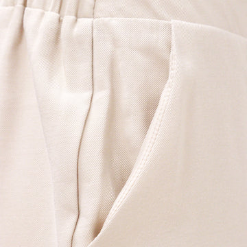 Beige Wide Leg Relaxed Fit Trouser - 0