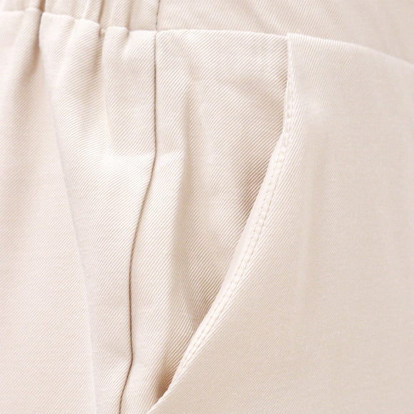 Beige Wide Leg Relaxed Fit Trouser