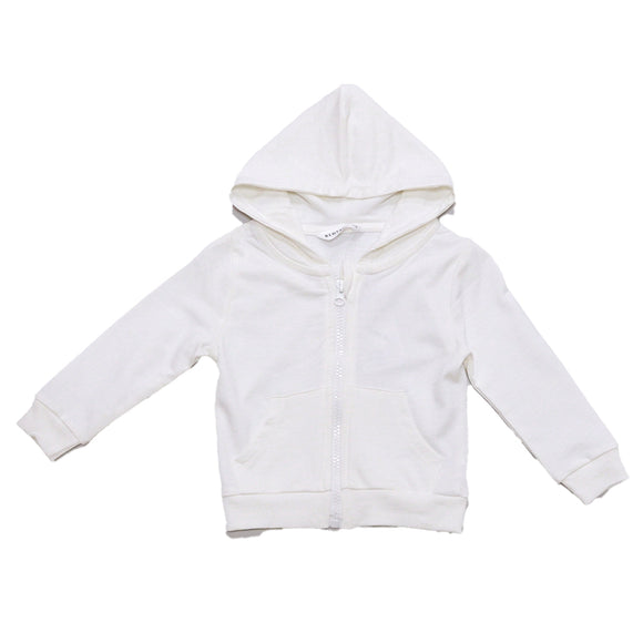 Ivory Zip Thru Hoodie