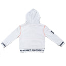 White Hooded Urban Print Sweatshirt-2
