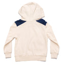 Cream Cut And Sew Hooded Embossed Sweatshirts-3