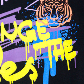 Black Chance The Rules Long Sleeve Graphic Sweat Tee - 0