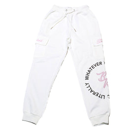 White Cargo Pocket Pants