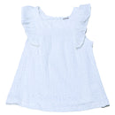 Crinckled Fabric Top With Frills White-1