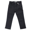 Black Slim Fit Biker Jeans-1