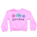 Fuchsia Placement Print Sweatshirts-1